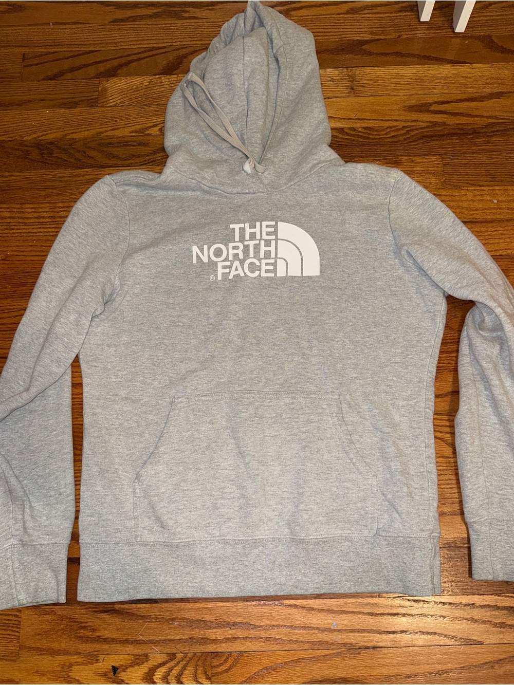 The North Face Light Gray Women's Hoodie with Logo, SizeM